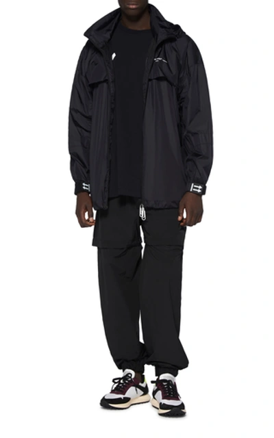 Shop Off-white Oversized Shell Windbreaker Jacket In Black