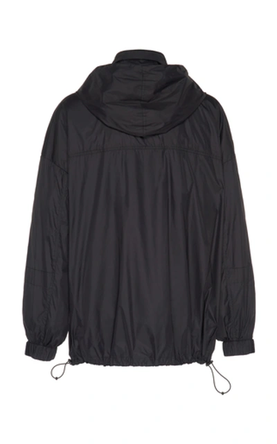 Shop Off-white Oversized Shell Windbreaker Jacket In Black