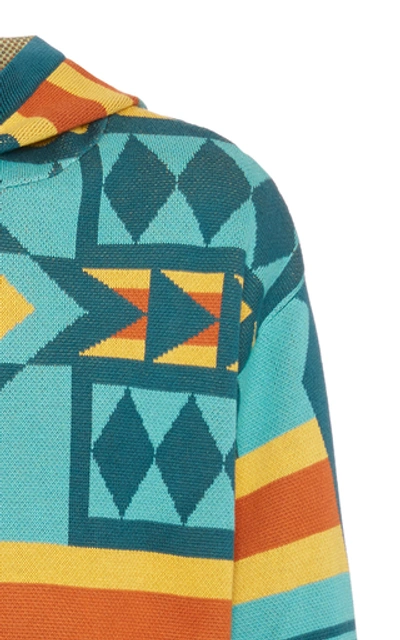 Shop Just Don Islanders Cashmere-blend Hooded Sweatshirt In Blue