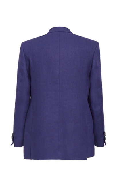 Shop Husbands Paris Morrissey Wool-mohair Suit In Blue