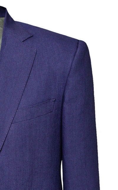 Shop Husbands Paris Morrissey Wool-mohair Suit In Blue