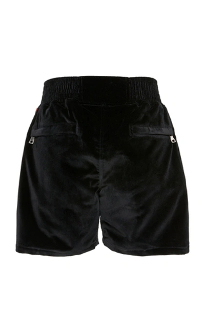 Shop Just Don Islanders Rainbow Velvet Boxing Short In Black