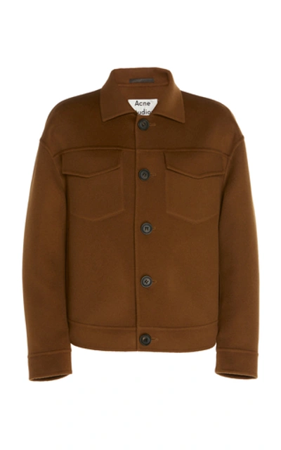 Shop Acne Studios Dagnite Wool-blend Jacket In Brown