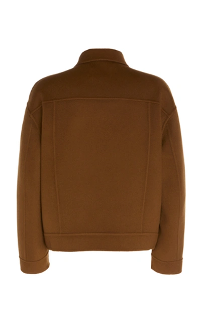 Shop Acne Studios Dagnite Wool-blend Jacket In Brown