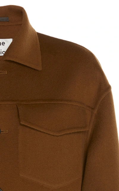 Shop Acne Studios Dagnite Wool-blend Jacket In Brown