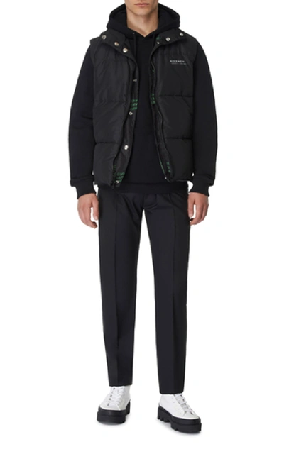 Shop Givenchy Reversible Logo Puffer Vest In Black