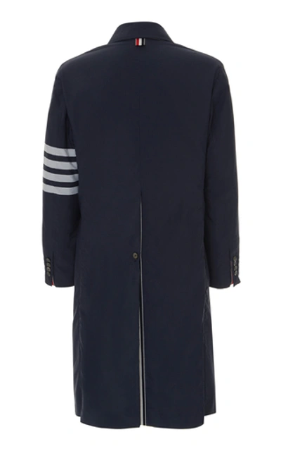 Shop Thom Browne Unstructured Cotton-twill Overcoat In Navy