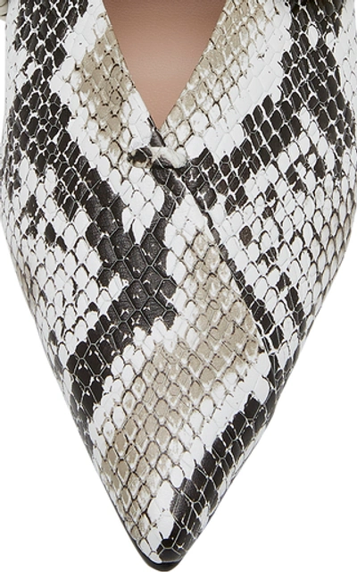 Shop Reike Nen Buckled Python-effect Leather Mules In Animal