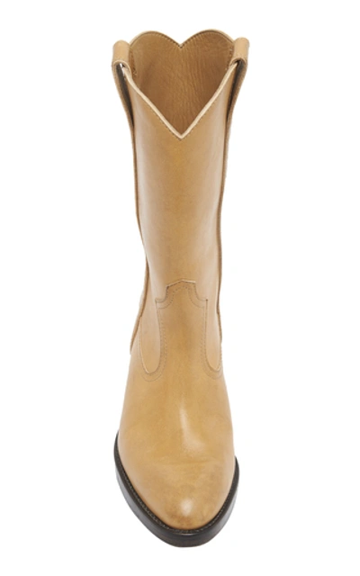 Shop Isabel Marant Danta Leather Boots In Neutral