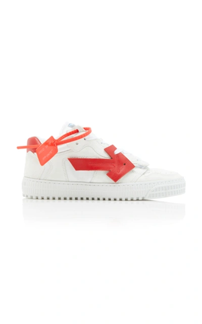 Shop Off-white Arrow Low-top Leather Sneakers In White