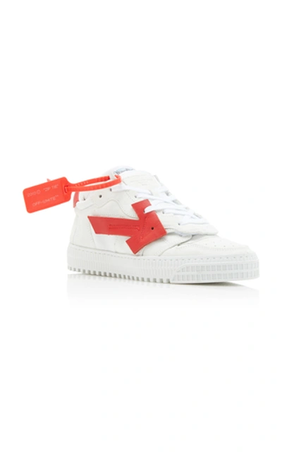 Shop Off-white Arrow Low-top Leather Sneakers In White