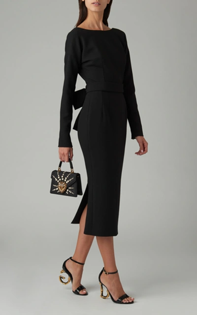 Shop Dolce & Gabbana Logo-embellished Leather Sandals In Black