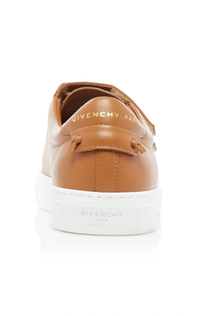 Shop Givenchy Urban Leather Sneakers In Brown