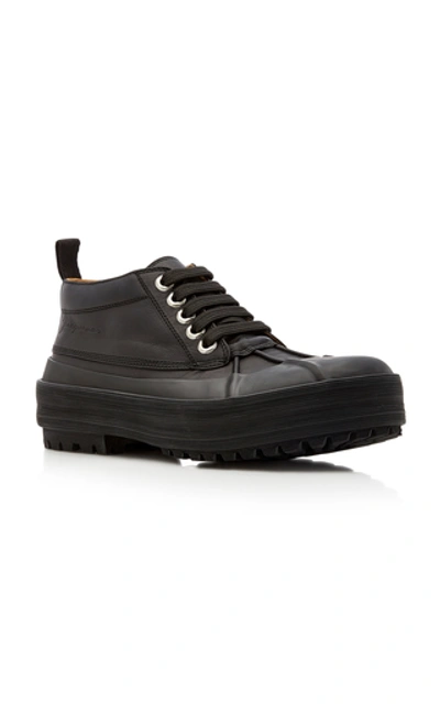 Shop Jacquemus Les Meuniers Leather Ankle Boots In Black