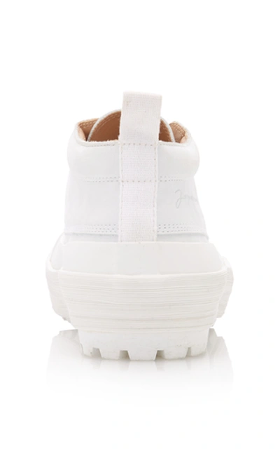 Shop Jacquemus Les Meuniers Leather Boots In White