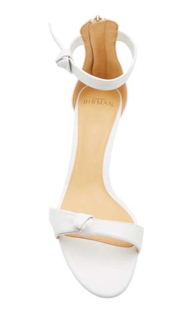 Shop Alexandre Birman Clarita Suede Sandals In White