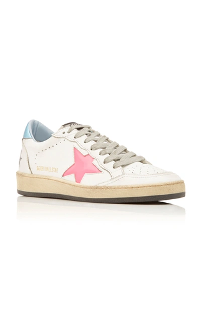 Shop Golden Goose Distressed Leather Sneakers In Multi