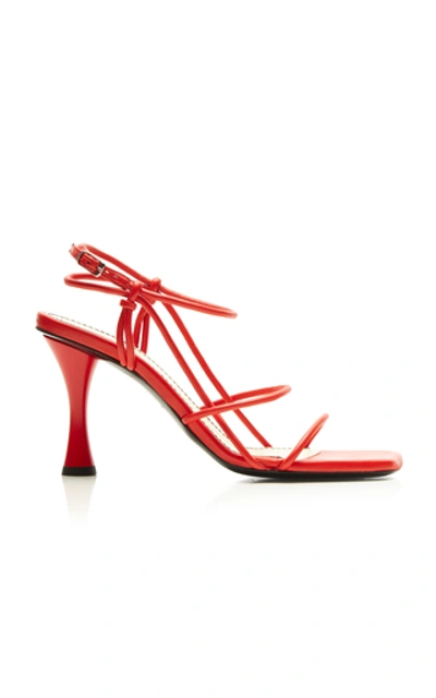 Shop Proenza Schouler Leather Heeled Sandals In Red