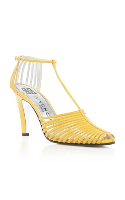 Shop Givenchy Leather Pumps In Yellow