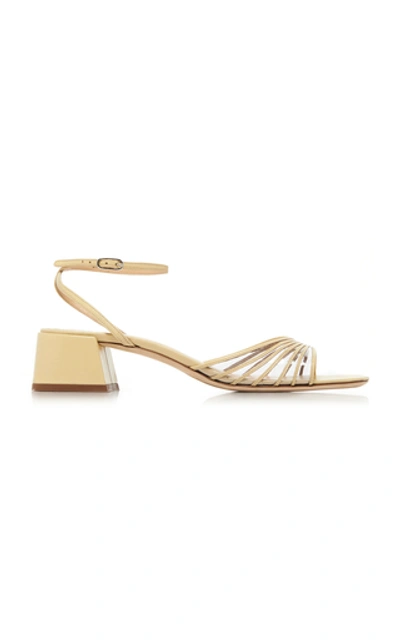 Shop By Far Anna Leather And Pvc Sandals In Neutral