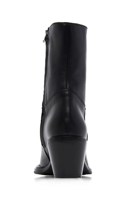 Shop Acne Studios Leather Ankle Boots In Black