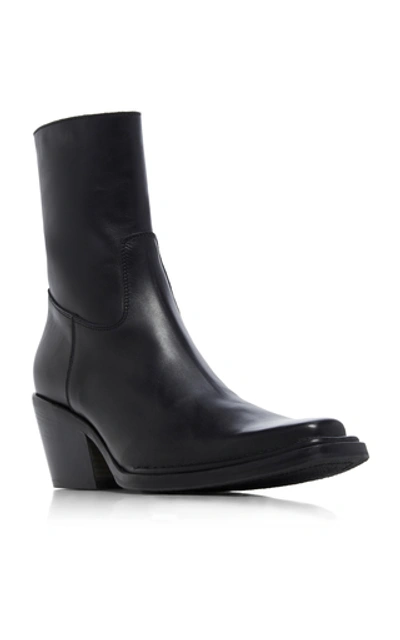Shop Acne Studios Leather Ankle Boots In Black