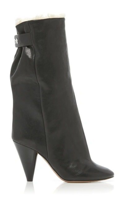 Shop Isabel Marant Lakfee Foldover Boots In Black