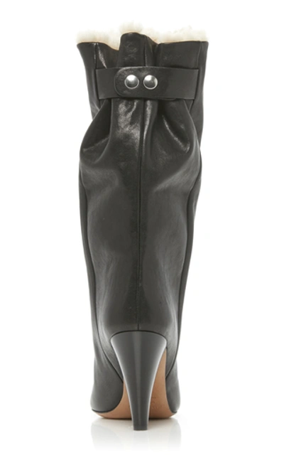 Shop Isabel Marant Lakfee Foldover Boots In Black