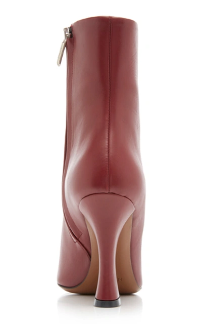 Shop Neous Ionopsis Leather Ankle Boots In Burgundy