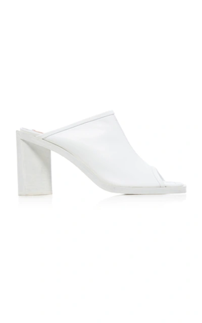 Shop Acne Studios Open-toe Leather Mules In White