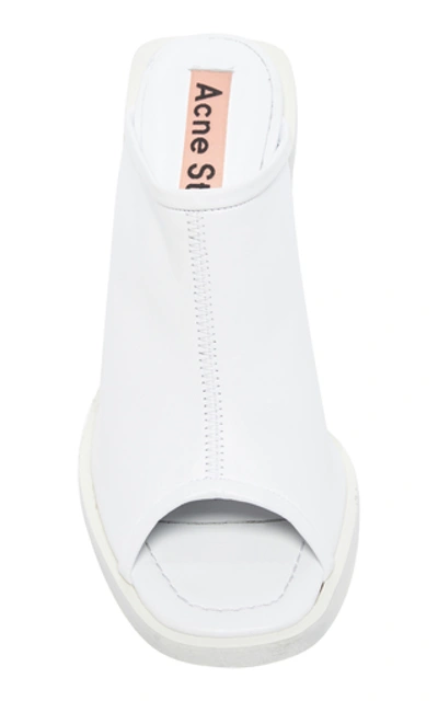Shop Acne Studios Open-toe Leather Mules In White