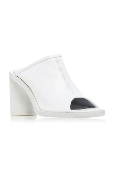 Shop Acne Studios Open-toe Leather Mules In White