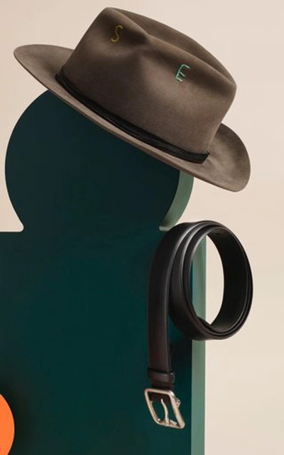 Shop Nick Fouquet Kane Embroidered Felt Hat In Grey