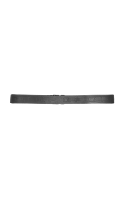 Shop Off-white Wavy Leather Belt In Black