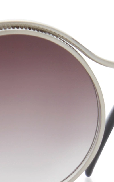 Shop Matsuda Eyewear Double Round-frame Metal Sunglasses In Silver