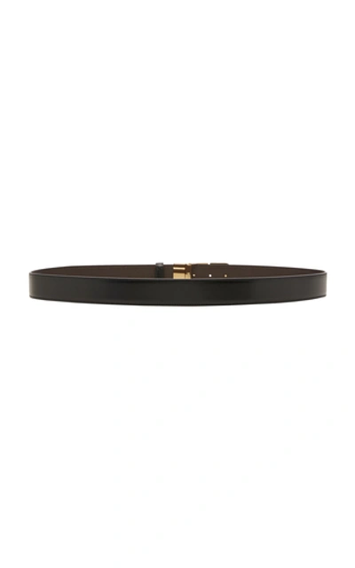 Shop Bally Double B Leather Belt In Brown