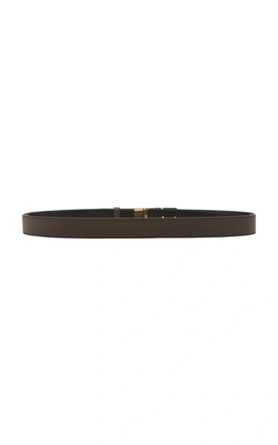Shop Bally Double B Leather Belt In Brown