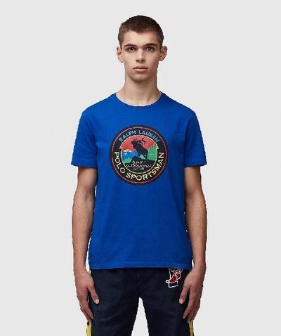 Shop Polo Ralph Lauren Badge T-shirt In Blue