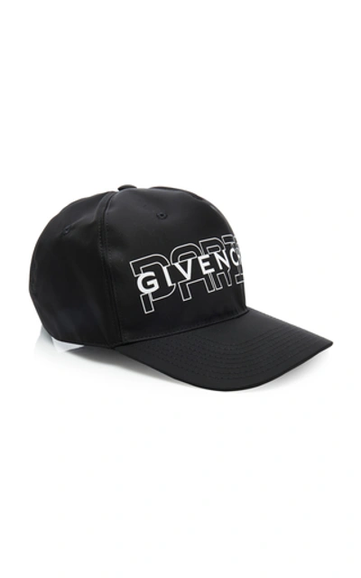 Shop Givenchy Logo Embroidered Baseball Cap In Black/white