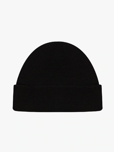 Shop Gucci Black Stripe Wool Beanie