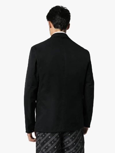 Shop Z Zegna Tech Single-breasted Blazer In Black