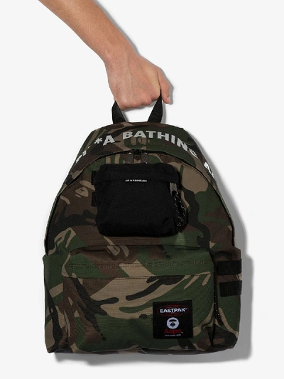 Shop Eastpak X Aape Green Camo Padded Backpack