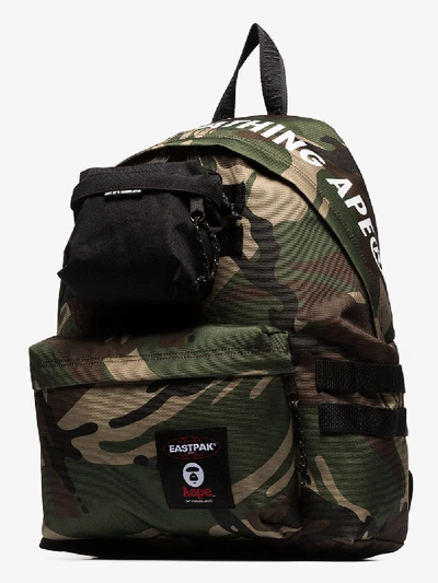 Shop Eastpak X Aape Green Camo Padded Backpack