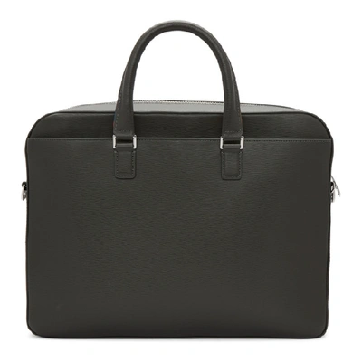 Shop Paul Smith Grey Leather Folio Briefcase In 70 Grey