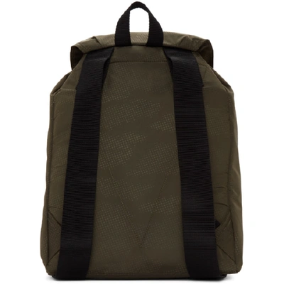 Shop Ps By Paul Smith Green Nylon Zebra Backpack In 36 Olive