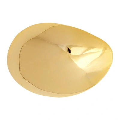 Shop Charlotte Chesnais Gold Egg Hair Clip In Yellow Verm