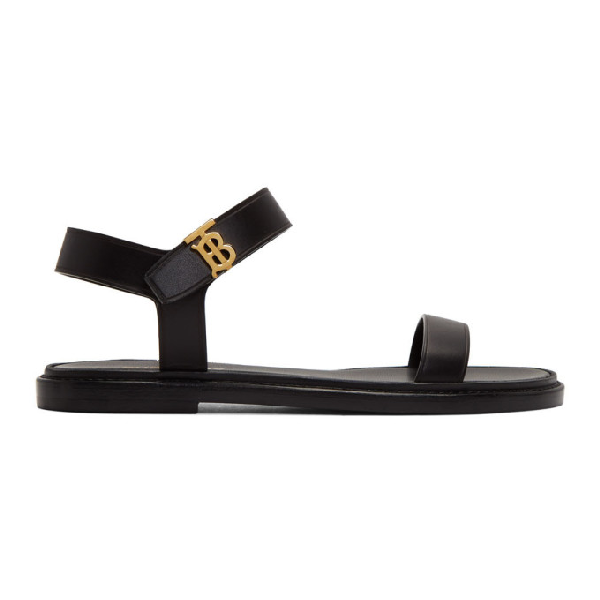 Burberry Monogram Motif Leather Sandals 