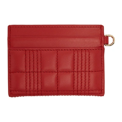 Shop Burberry Red Sandon Card Holder In Bright Red