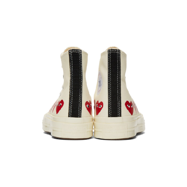 white converse high tops with hearts