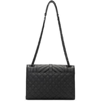 Shop Saint Laurent Black Medium Envelope Bag In 1000 Black